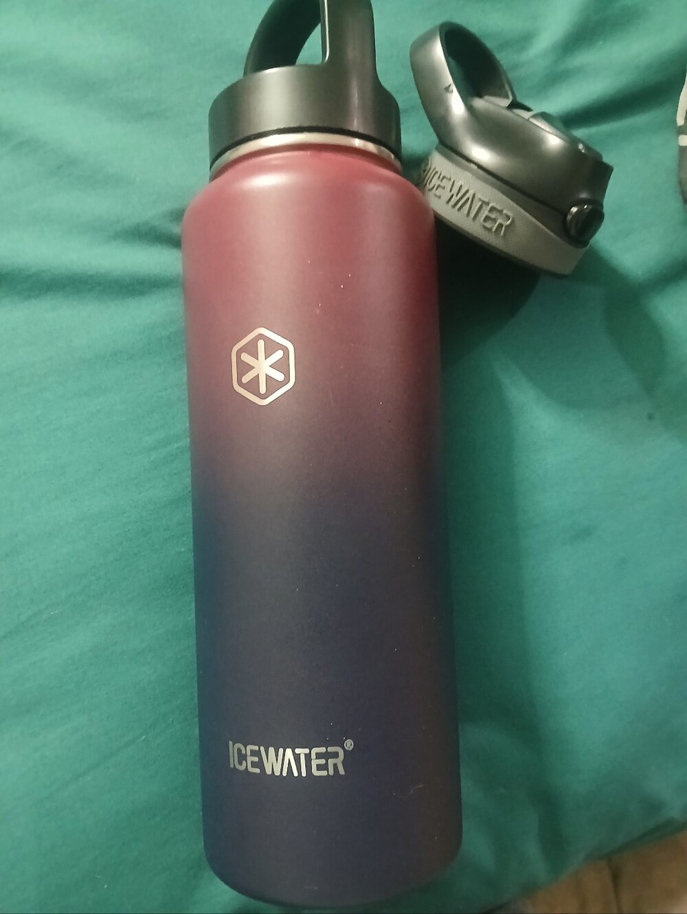 ICEWATER 40oz Insulated Stainless Steel Water Bottle Lockable Auto Spout Lid